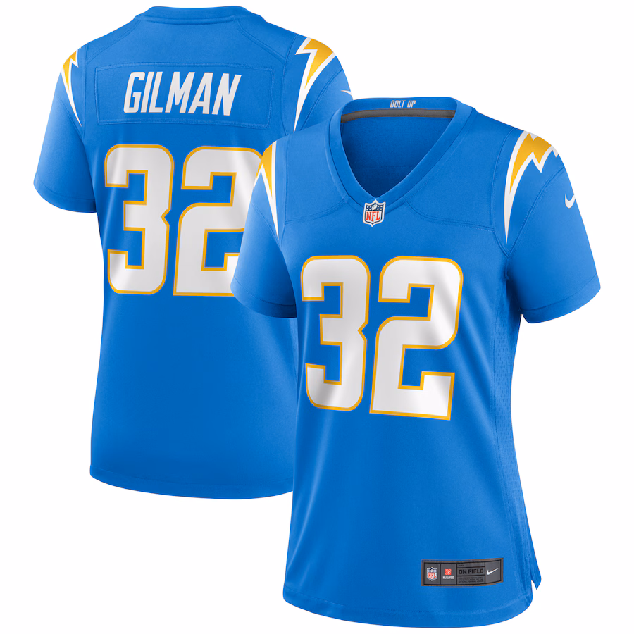 Women's Los Angeles Chargers Alohi Gilman Nike Powder Blue Game Jersey - Puhuasuan