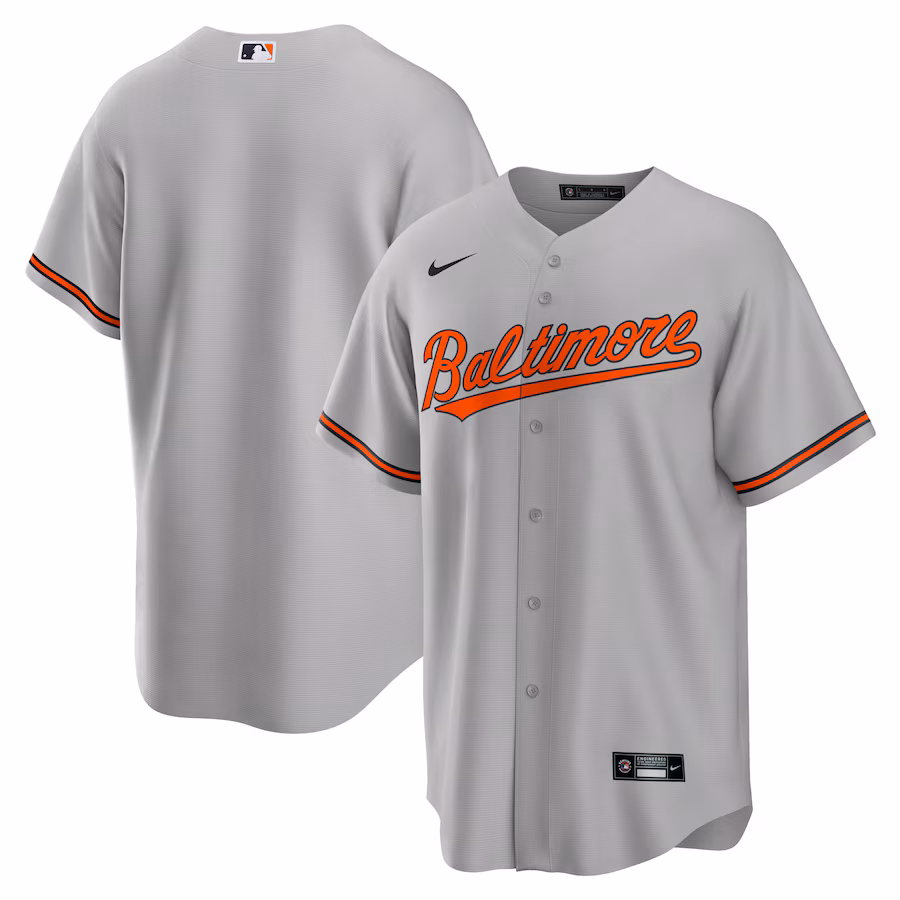 Men's Baltimore Orioles Nike Gray Road Replica Team Jersey - Puhuasuan