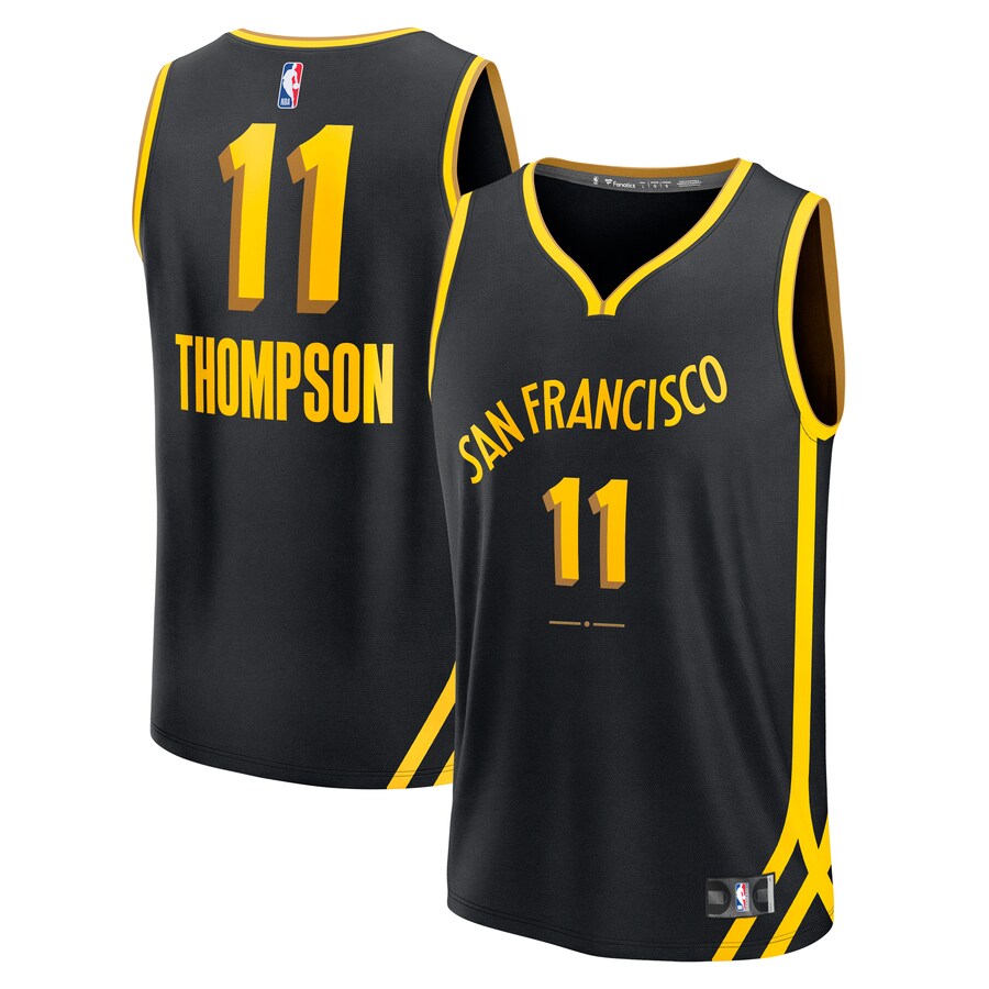Men's Golden State Warriors Klay Thompson Fanatics Black Fast Break Jersey - City Edition - Puhuasuan