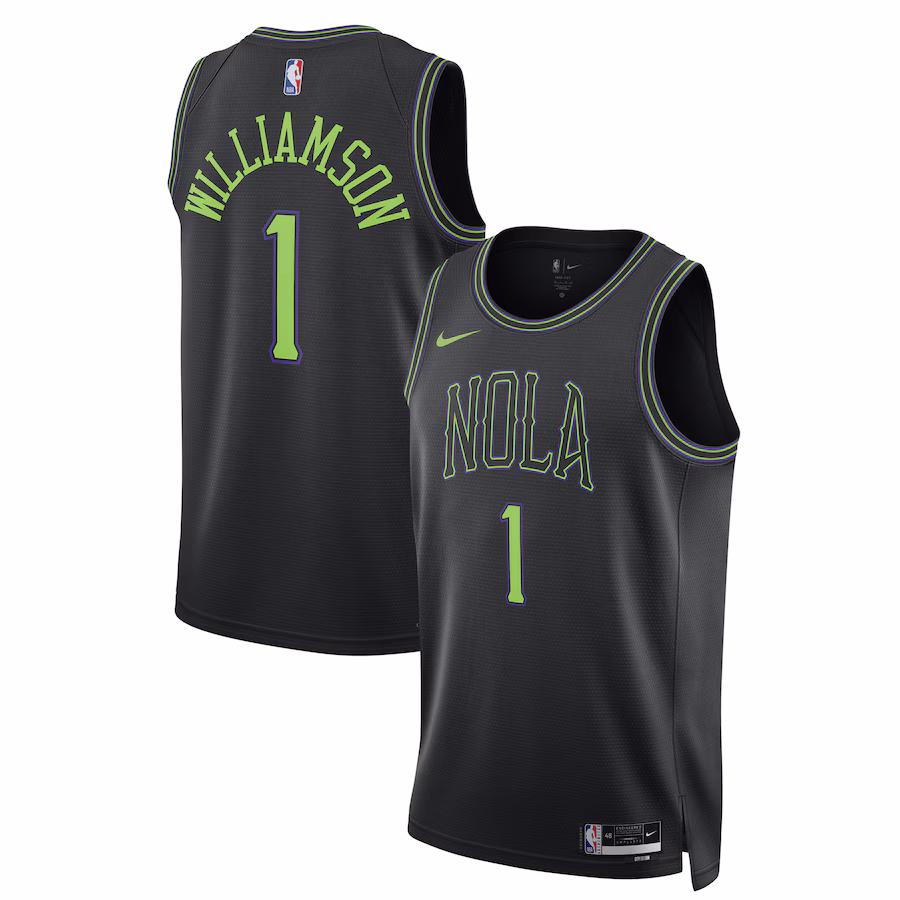 Unisex New Orleans Pelicans Zion Williamson Nike Black 2023/24 Swingman Jersey - City Edition - Puhuasuan