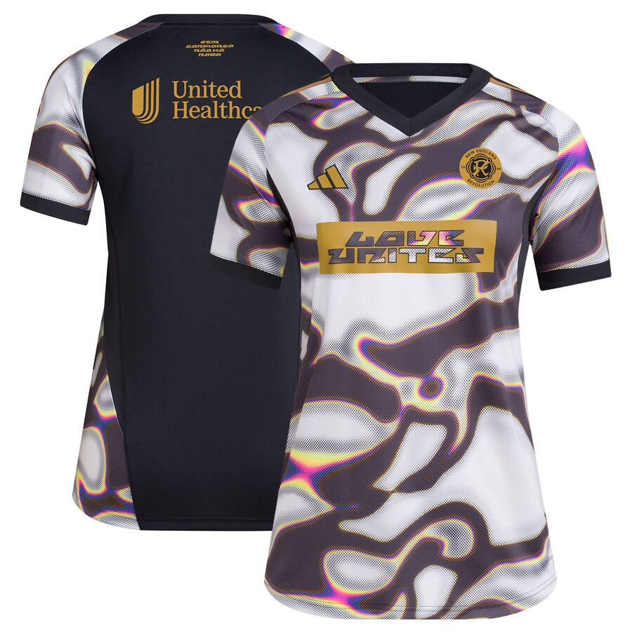 Women's New England Revolution adidas Black 2024 Pride Pre-Match Top - Puhuasuan
