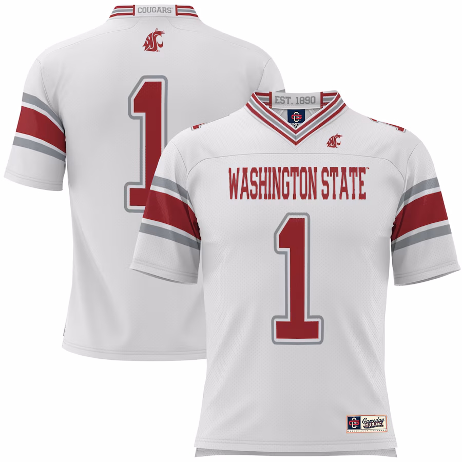 Youth GameDay Greats #1 White Washington State Cougars Football Jersey - Puhuasuan
