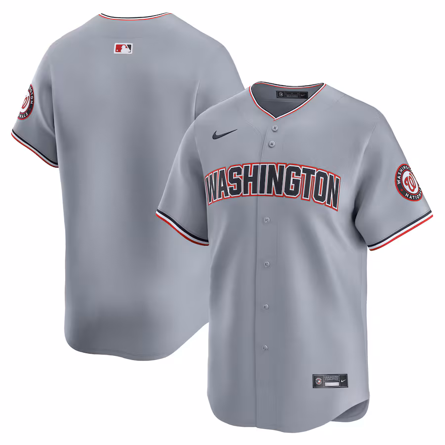 Men's Washington Nationals  Nike Gray Road Limited Jersey - Puhuasuan