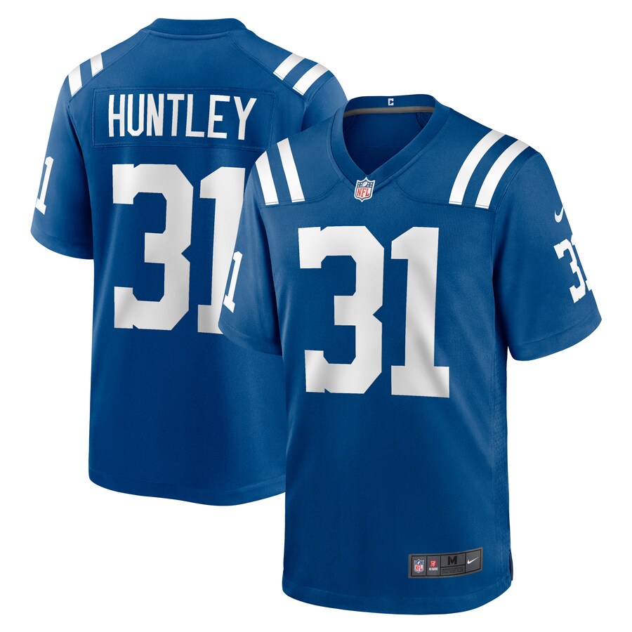 Men's Indianapolis Colts Jason Huntley Nike  Royal Team Game Jersey - Puhuasuan