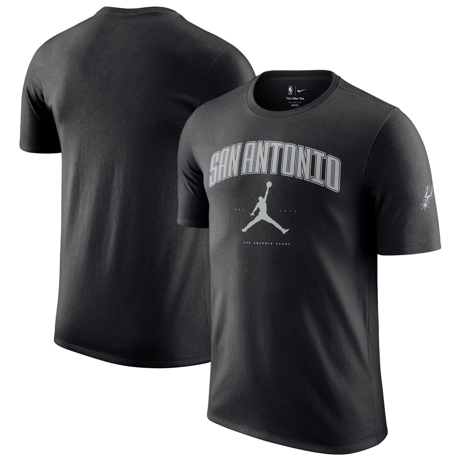 Unisex San Antonio Spurs Jordan Brand Black Essential Cities T-Shirt - Puhuasuan