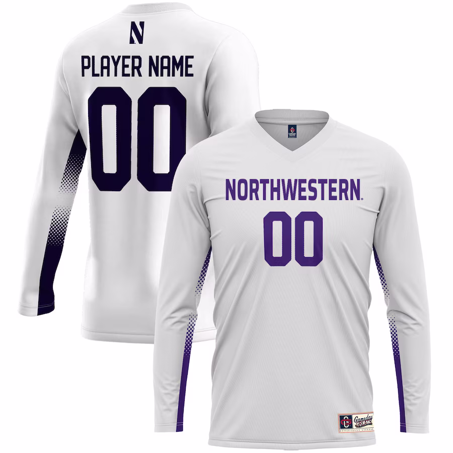 Northwestern Wildcats GameDay Greats Youth NIL Pick-A-Player Lightweight Women's Volleyball Jersey �?White - Puhuasuan