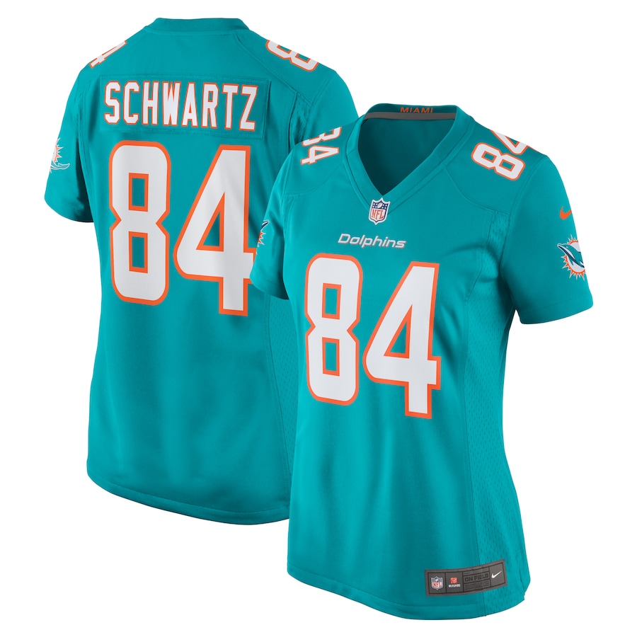 Women's Miami Dolphins Anthony Schwartz Nike  Aqua Team Game Jersey - Puhuasuan