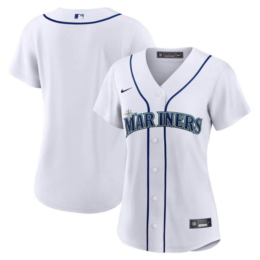 Women's Seattle Mariners Nike White Home Replica Team Jersey - Puhuasuan