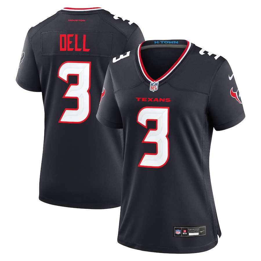 Women's Houston Texans Tank Dell Nike  Navy Team Game Jersey - Puhuasuan