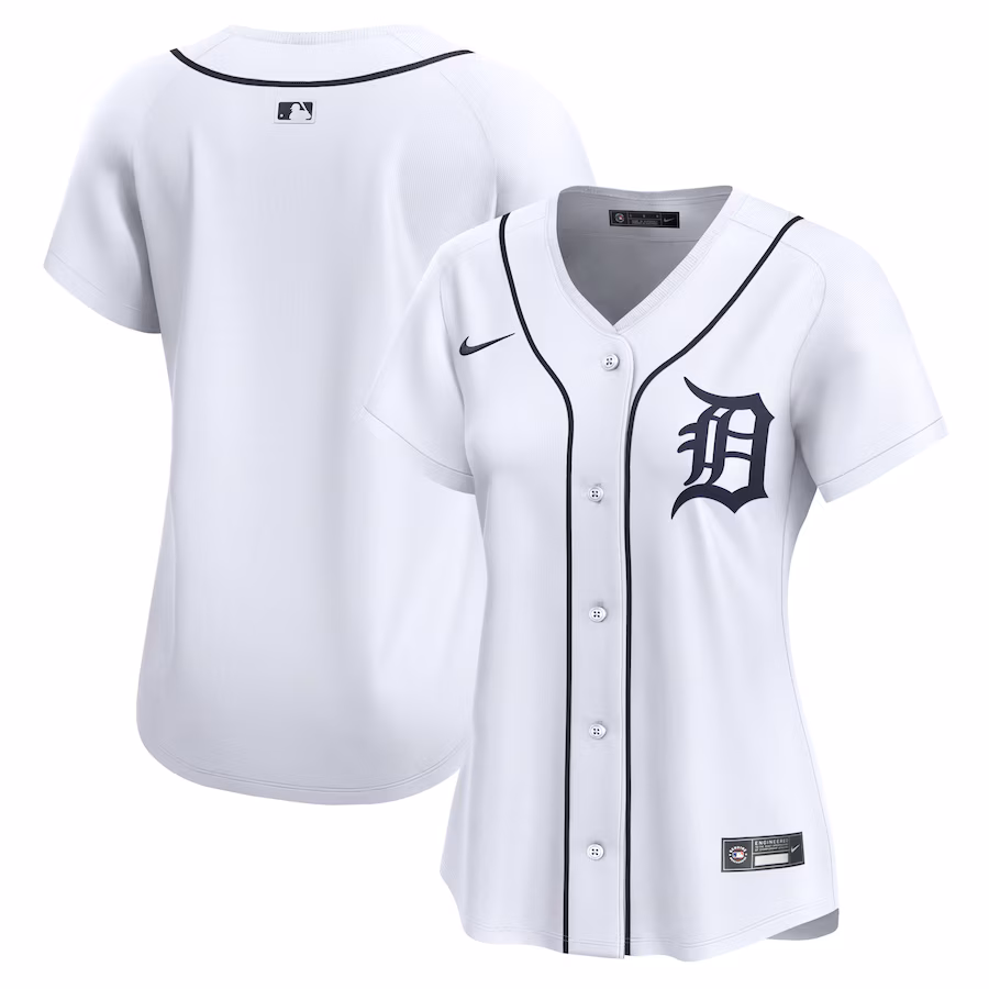 Women's Detroit Tigers Nike White Home Limited Jersey - Puhuasuan
