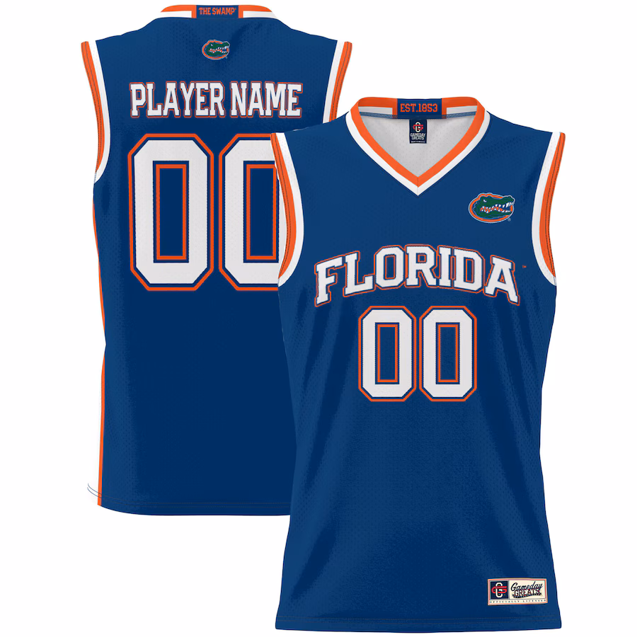Florida Gators Unisex NIL Pick-A-Player Lightweight Men's Basketball Jersey - Royal - Puhuasuan
