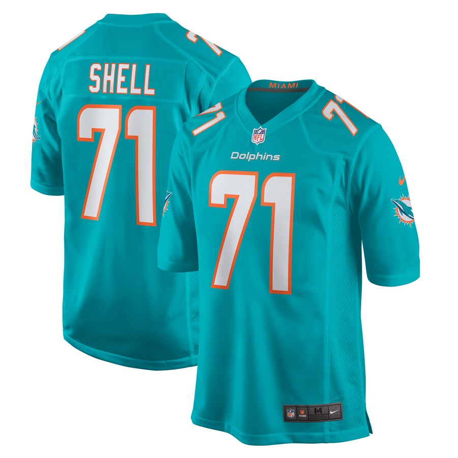 Men's Miami Dolphins Brandon Shell Nike Aqua Home Game Player Jersey - Puhuasuan