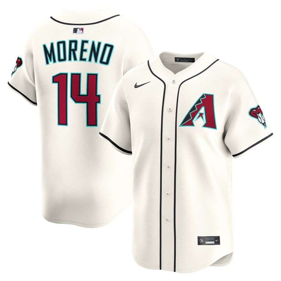 Men's Arizona Diamondbacks Gabriel Moreno Nike Cream Alternate Limited Player Jersey - Puhuasuan