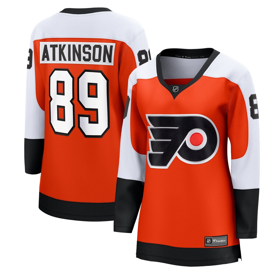 Women's Philadelphia Flyers Cam Atkinson Fanatics Branded Orange Home Breakaway Player Jersey - Puhuasuan