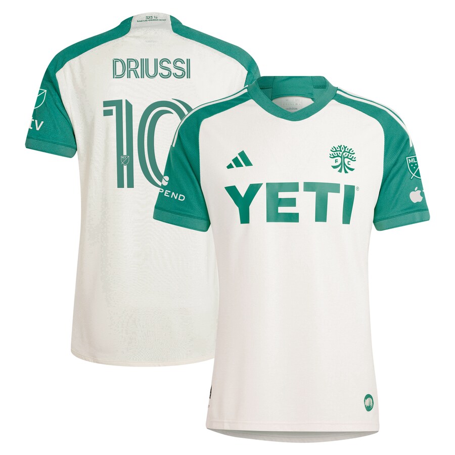 Men's Austin FC Sebastián Driussi adidas Tan 2024 The Armadillo Kit Authentic Player Jersey - Puhuasuan