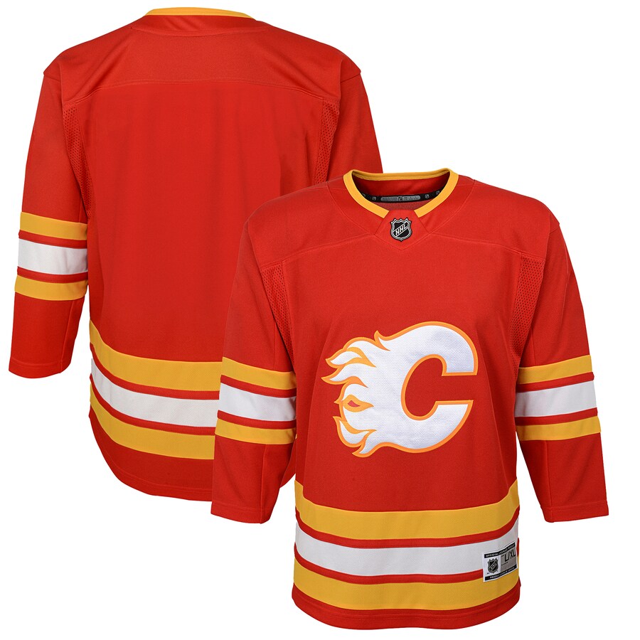 Youth Calgary Flames Red Home Premier Jersey - Puhuasuan