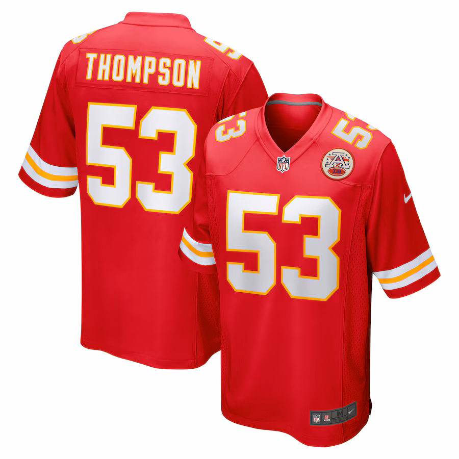 Men's Kansas City Chiefs BJ Thompson Nike Red Game Jersey - Puhuasuan