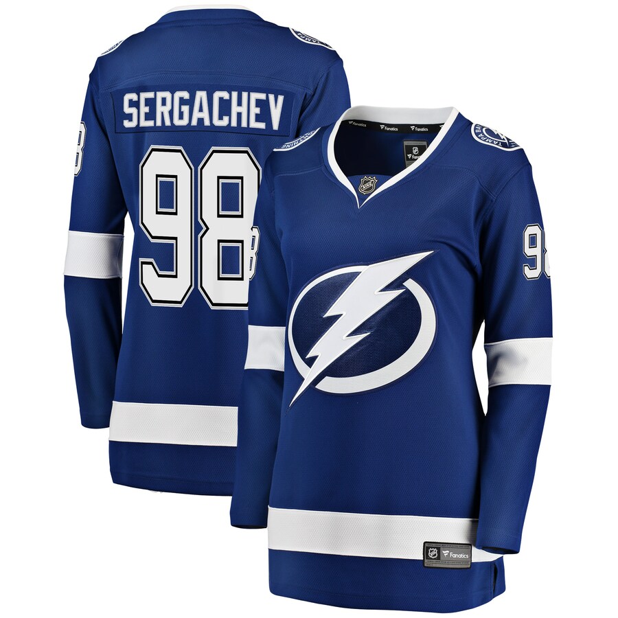 Women's Tampa Bay Lightning Mikhail Sergachev Fanatics Branded Blue Breakaway Player Jersey - Puhuasuan