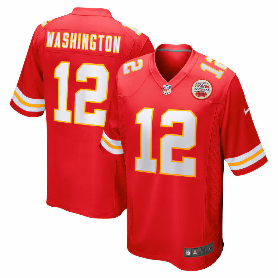 Men's Kansas City Chiefs Montrell Washington Nike  Red Team Game Jersey - Puhuasuan