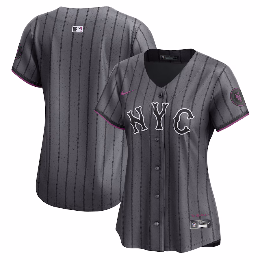 Women's New York Mets Nike Graphite 2024 City Connect Limited Player Jersey - Puhuasuan
