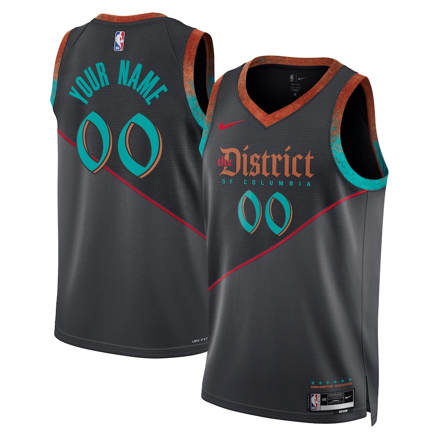 Unisex Washington Wizards  Nike Black 2023/24 Custom Swingman Jersey - City Edition - Puhuasuan
