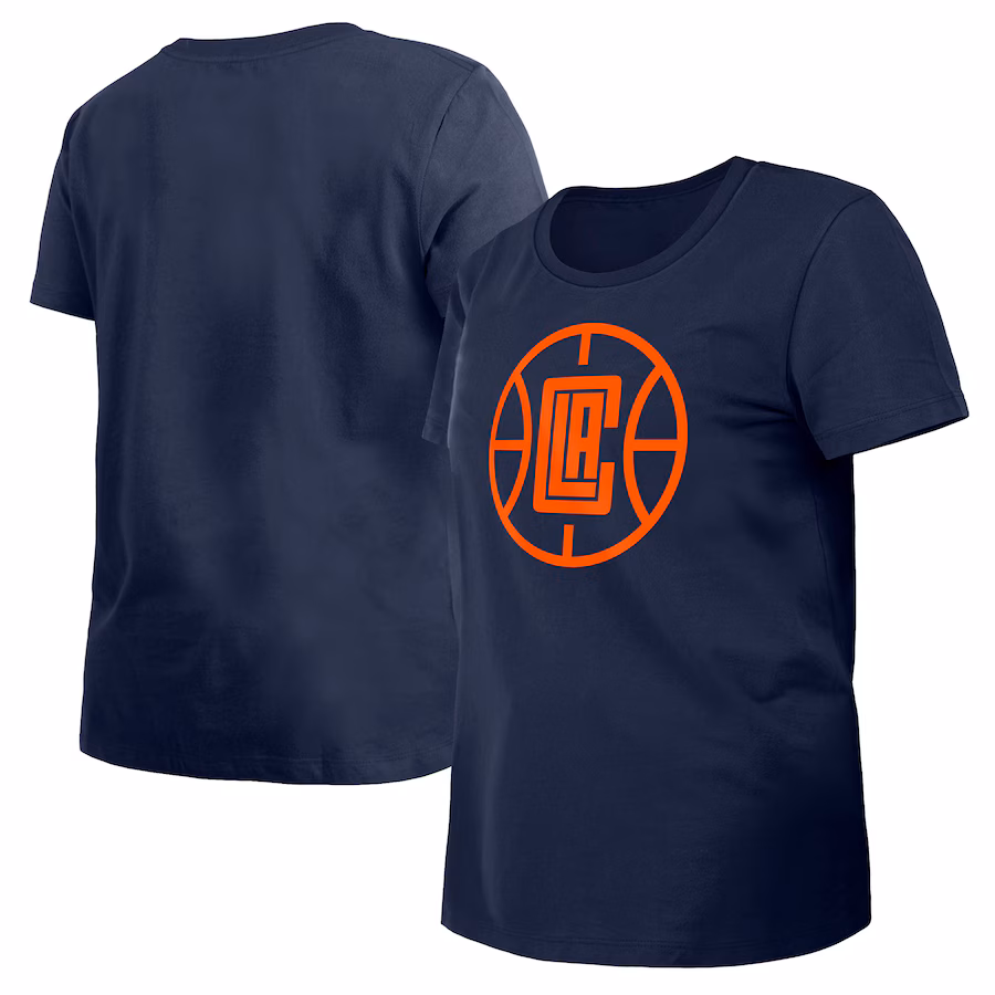 Women's LA Clippers New Era Navy 2023/24 City Edition T-Shirt - Puhuasuan