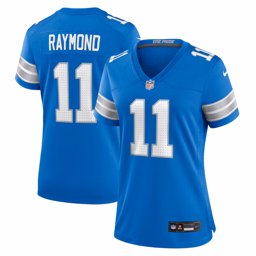 Women's Detroit Lions Kalif Raymond Nike Blue Team Game Jersey - Puhuasuan