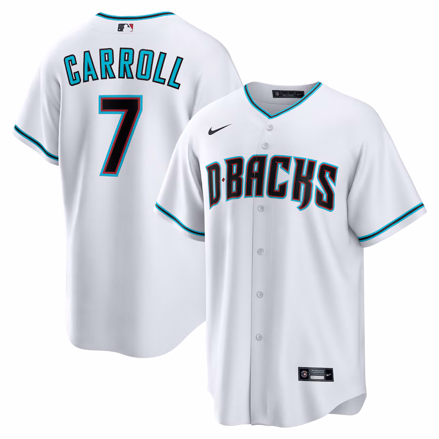 Youth Arizona Diamondbacks Corbin Carroll Nike White Home Replica Player Jersey - Puhuasuan