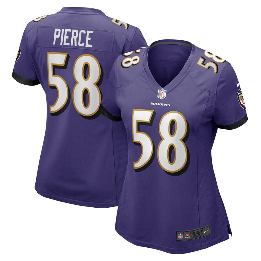 Women's Baltimore Ravens Michael Pierce Nike Purple Player Game Jersey - Puhuasuan