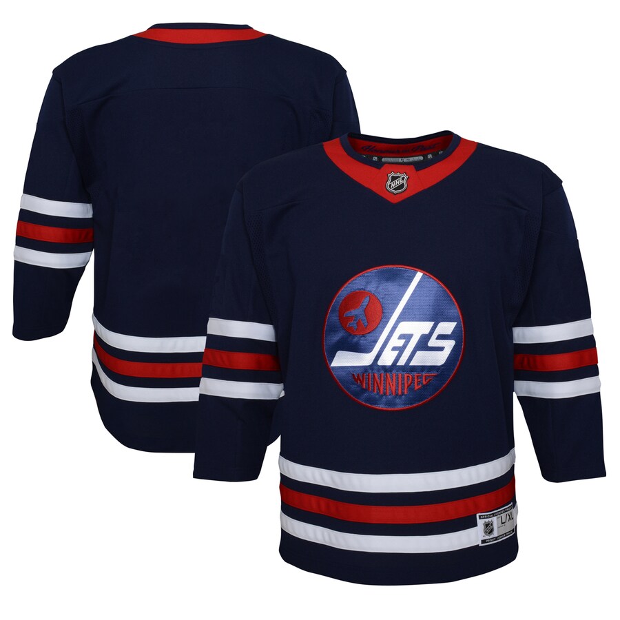 Youth Winnipeg Jets Navy 2021/22 Alternate Premier Jersey - Puhuasuan