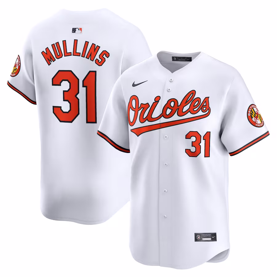 Men's Baltimore Orioles Cedric Mullins Nike White Home Limited Player Jersey - Puhuasuan