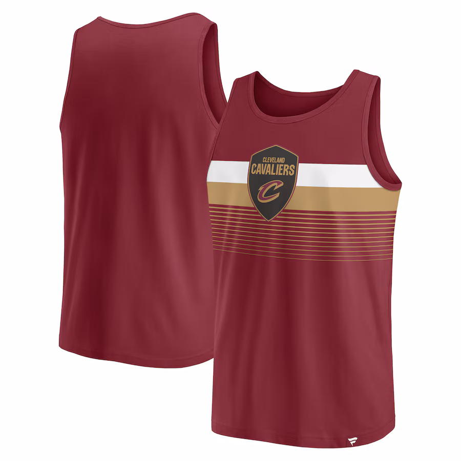 Men's Cleveland Cavaliers Fanatics Wine Wild Game Tank Top - Puhuasuan