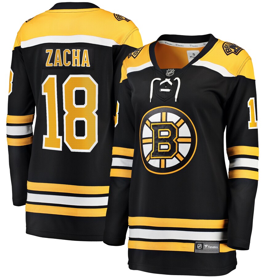 Women's Boston Bruins Pavel Zacha Fanatics Branded Black Home Breakaway Player Jersey - Puhuasuan
