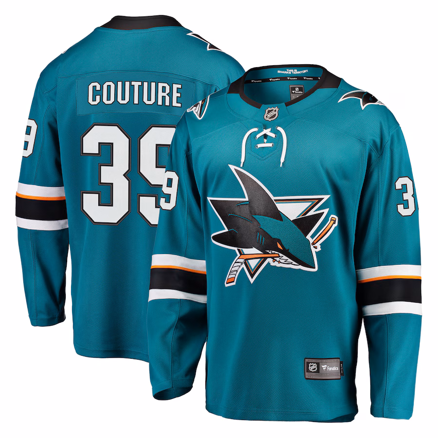 Men's San Jose Sharks Logan Couture Fanatics Teal 2021/22 Home Premier Breakaway Player Jersey - Puhuasuan