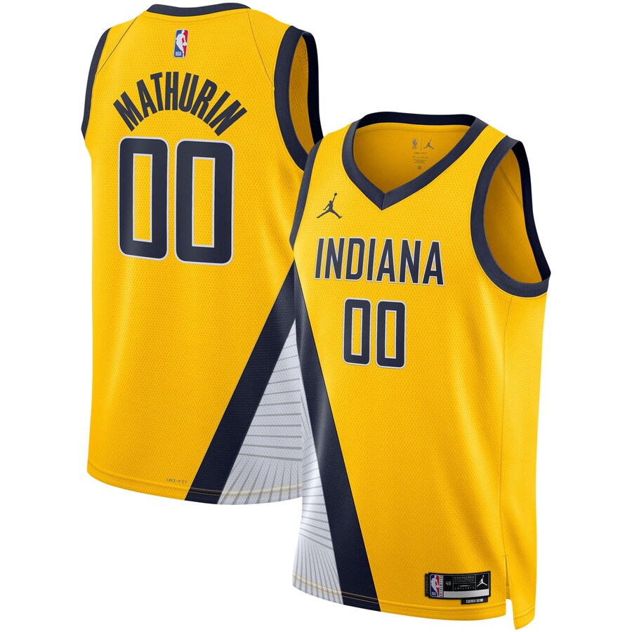 Unisex Indiana Pacers Bennedict Mathurin Jordan Brand Gold Swingman Jersey - Statement Edition - Puhuasuan