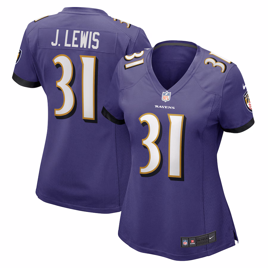 Women's Baltimore Ravens Jamal Lewis Nike Purple Game Retired Player Jersey - Puhuasuan
