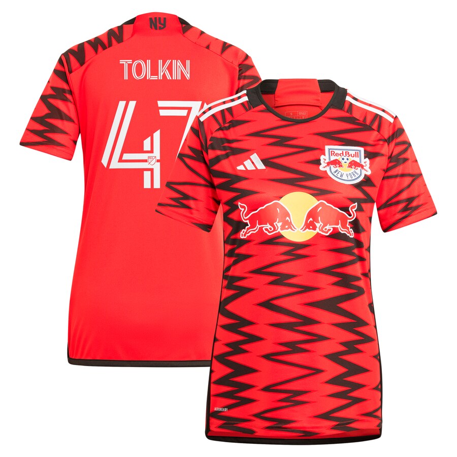 Women's New York Red Bulls John Tolkin adidas Red 2024 Legacy Replica Player Jersey - Puhuasuan