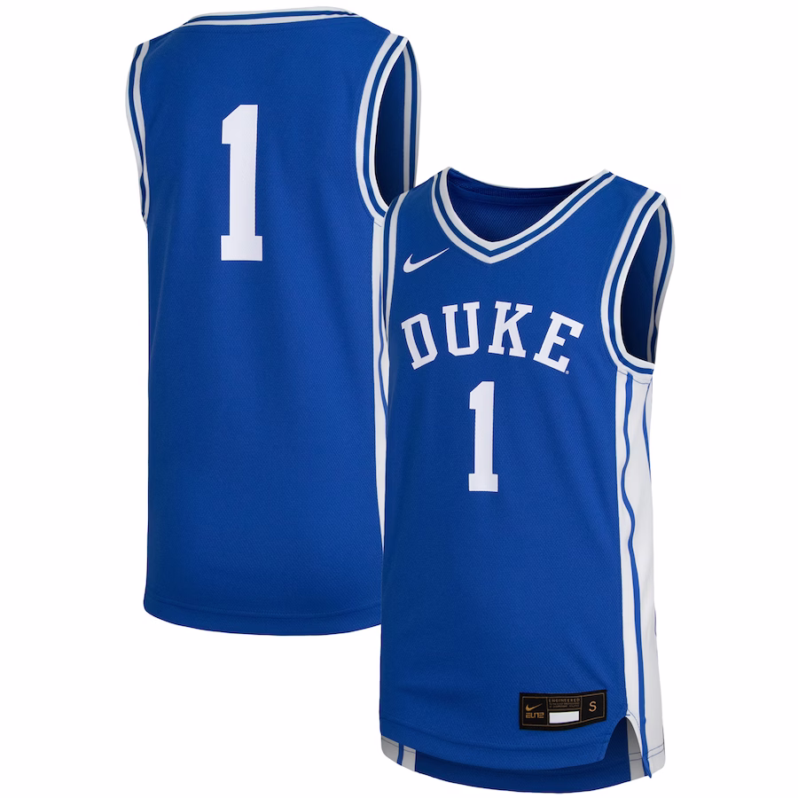 #1 Duke Blue Devils Nike Youth Replica Team Basketball Jersey - Royal - Puhuasuan