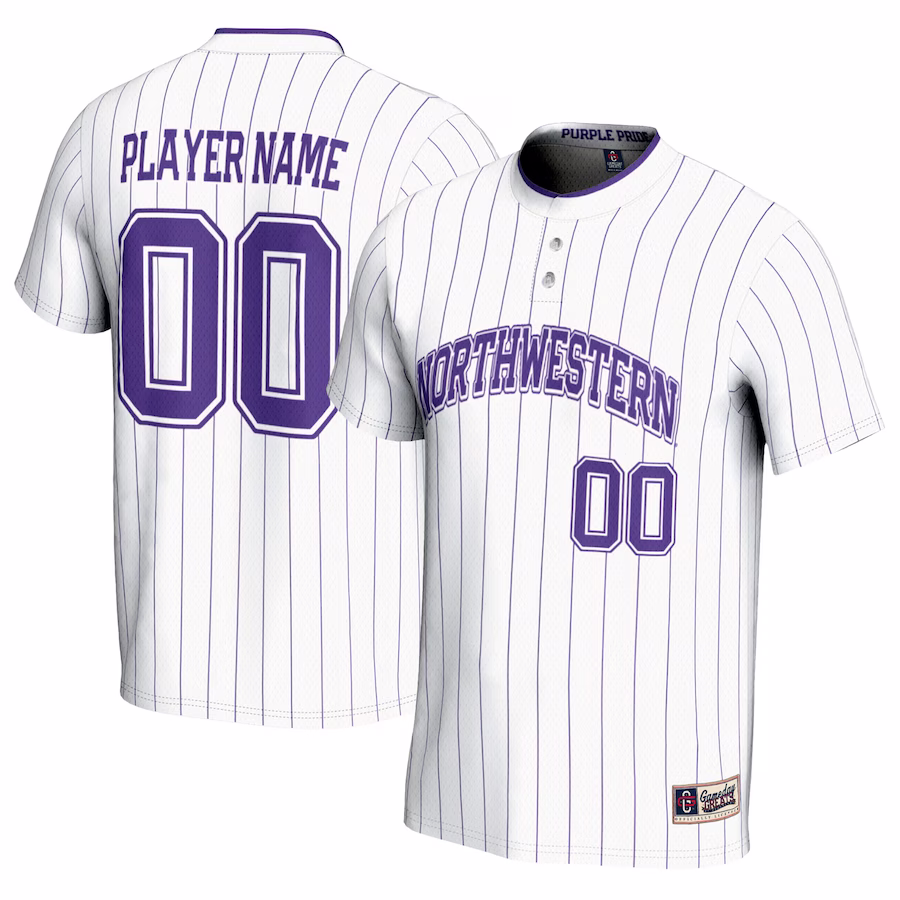 Northwestern Wildcats GameDay Greats Youth NIL Pick-A-Player Lightweight Softball Jersey - White - Puhuasuan
