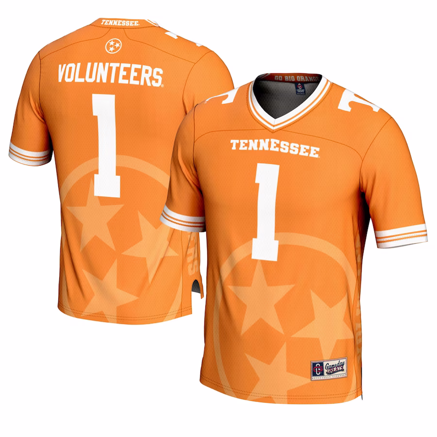 Tennessee Volunteers #1 GameDay Greats Tennessee Orange Icon Print Football Fashion Jersey - Puhuasuan