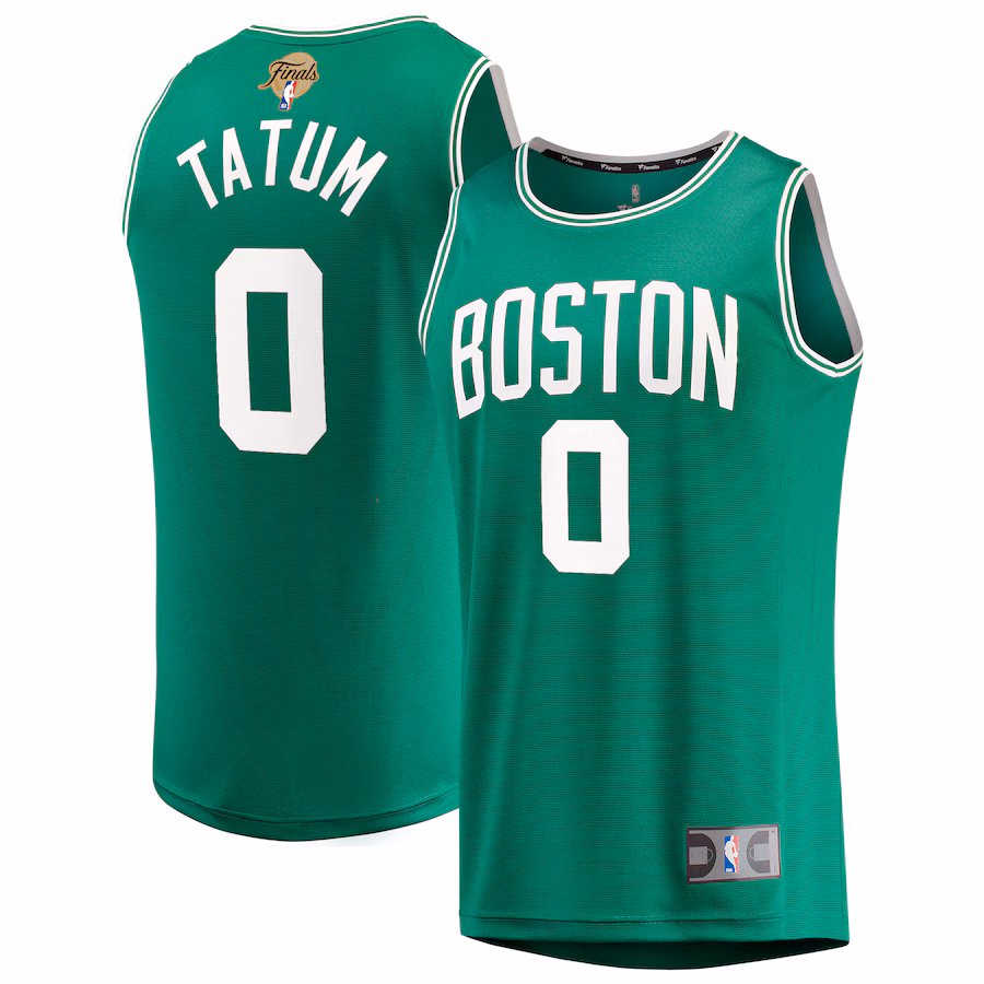Men's Boston Celtics Jayson Tatum Fanatics Kelly Green 2024 NBA Finals Fast Break Replica Player Jersey - Icon Edition - Puhuasuan