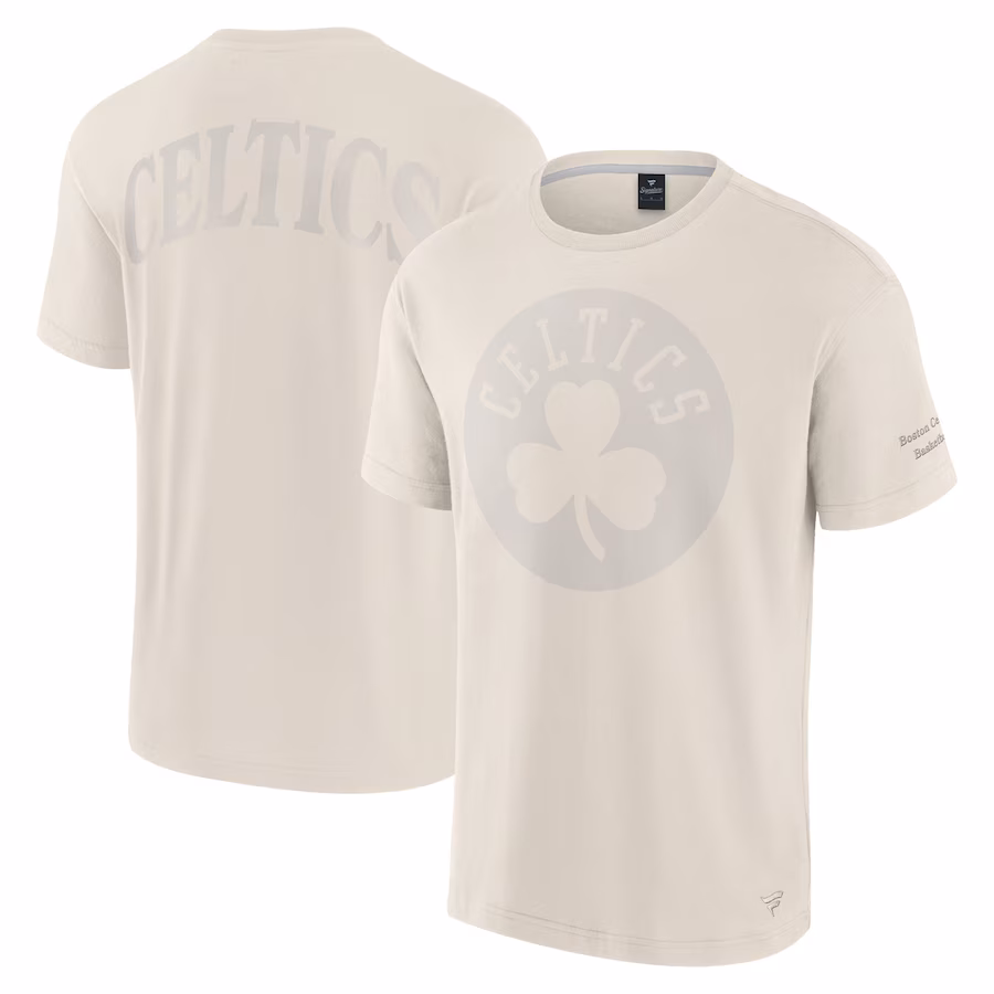 Men's Boston Celtics Fanatics Cream Elements Iconic T-Shirt - Puhuasuan