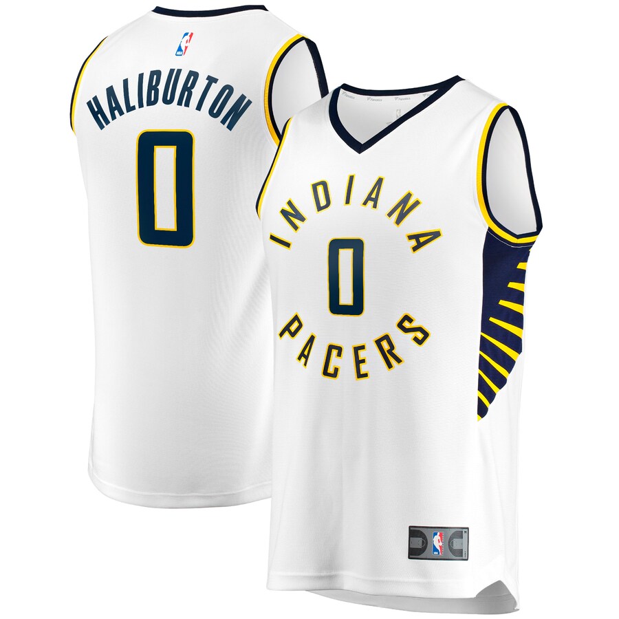 Youth Indiana Pacers Tyrese Haliburton Fanatics White Fast Break Replica Jersey - Association Edition - Puhuasuan