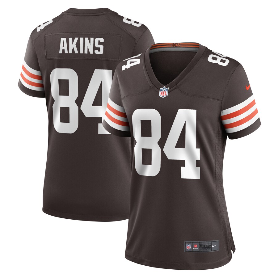 Women's Cleveland Browns Jordan Akins Nike Brown Game Player Jersey - Puhuasuan