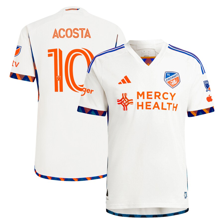 Men's FC Cincinnati Luciano Acosta adidas White 2024 The Canvas Kit Authentic Player Jersey - Puhuasuan