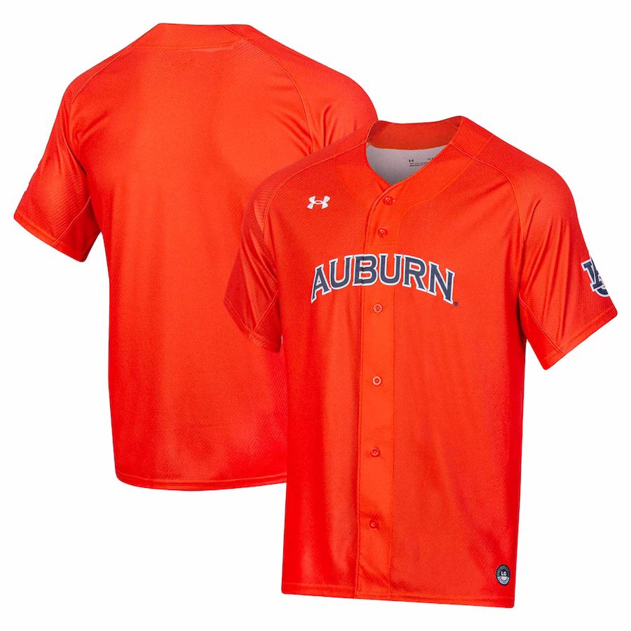 Auburn Tigers Under Armour Replica Baseball Jersey - Orange - Puhuasuan
