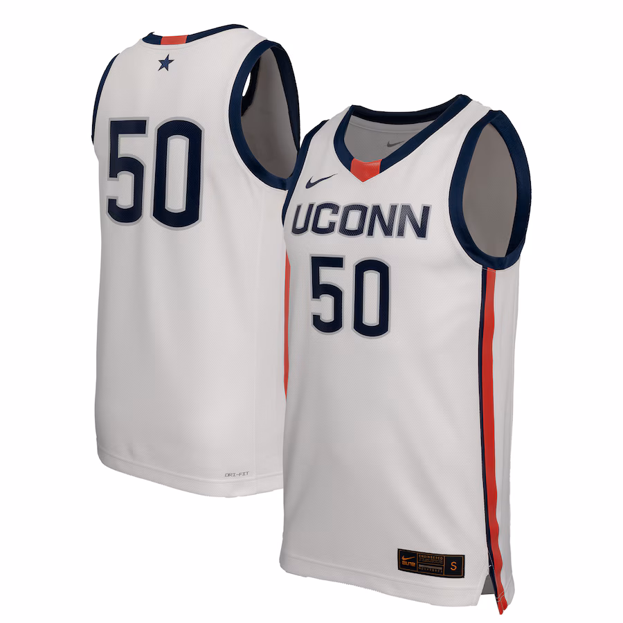 Men's Nike White UConn Huskies Replica Basketball Jersey - Puhuasuan