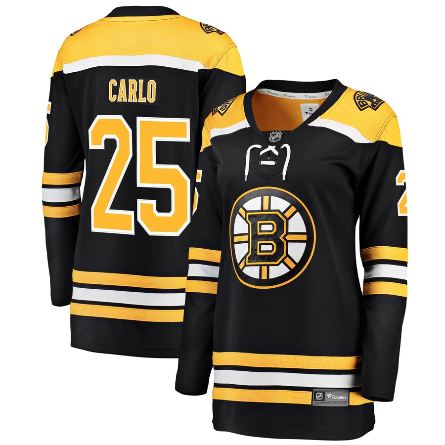 Women's Boston Bruins Brandon Carlo Fanatics Branded Black Breakaway Player Jersey - Puhuasuan