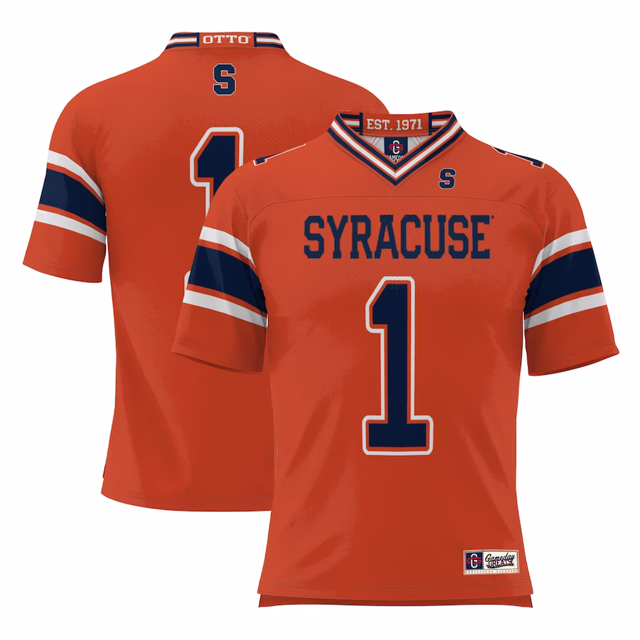 #1 Syracuse Orange GameDay Greats Football Jersey - Orange - Puhuasuan