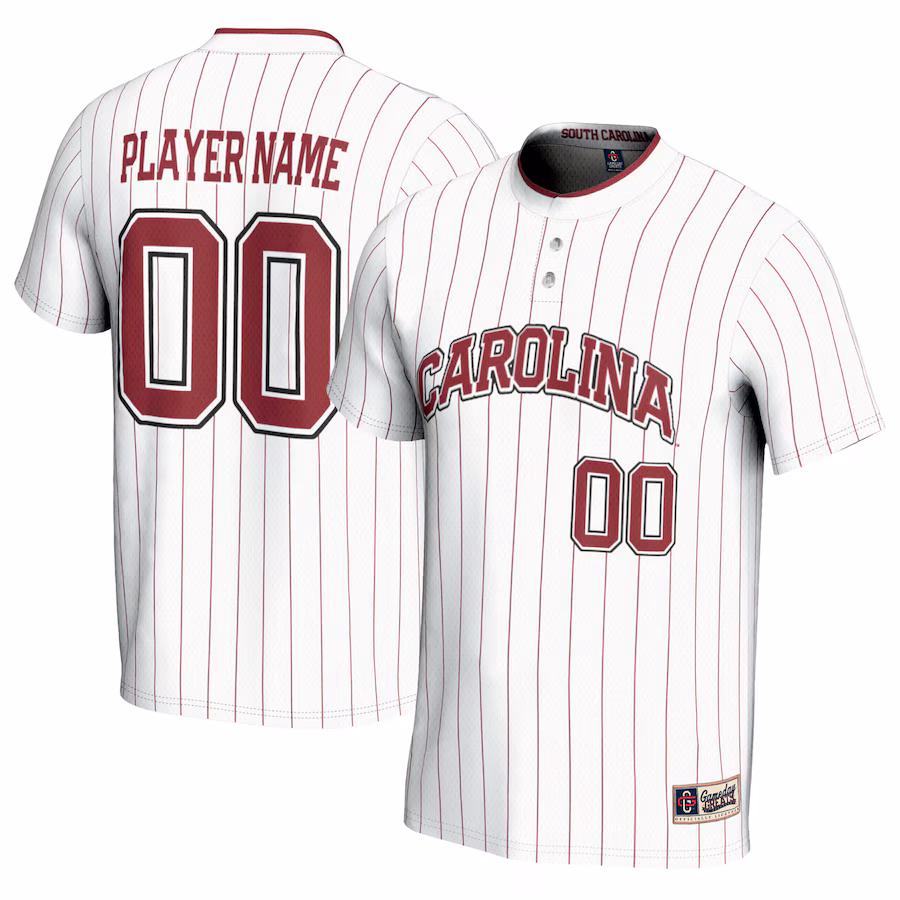 South Carolina Gamecocks GameDay Greats Unisex NIL Pick-A-Player Lightweight Softball Jersey - White - Puhuasuan